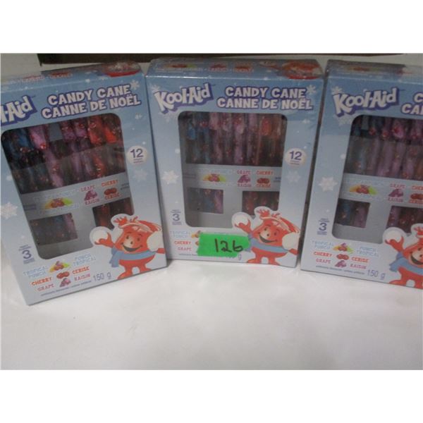 KOOL AID CANDY CANES (12 X 3 BOXES)