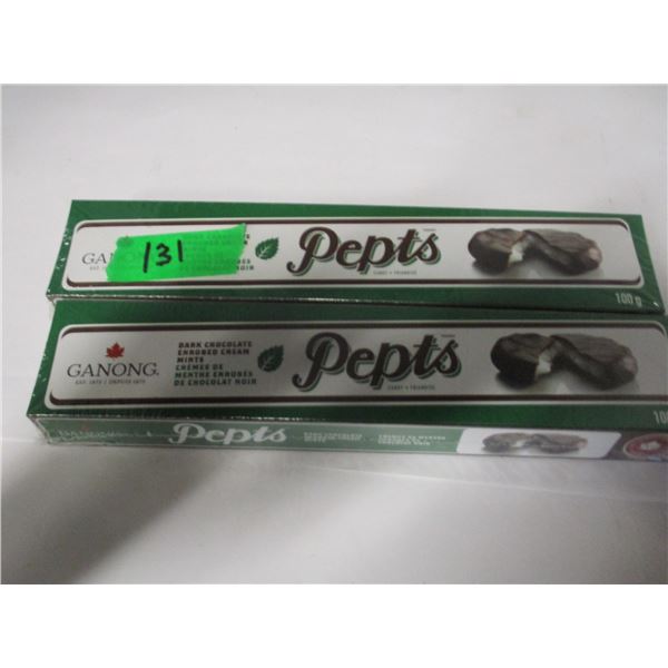 GANONG DARK CHOCOLATE MINTS (2 X 100G)