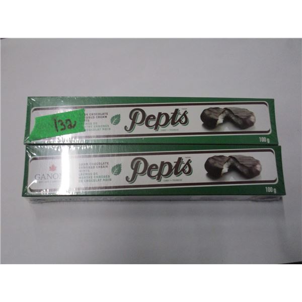 GANONG DARK CHOCOLATE MINTS (2 X 100G)