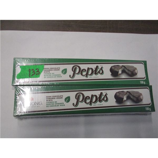GANONG DARK CHOCOLATE MINTS (2 X 100G)
