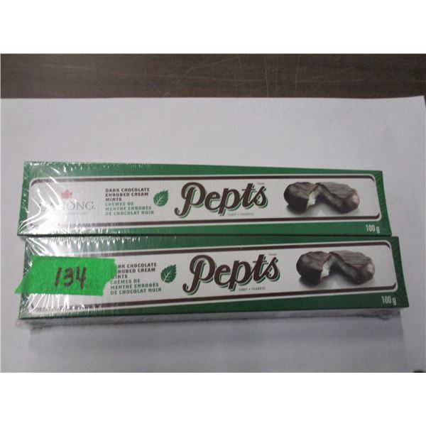 GANONG DARK CHOCOLATE MINTS (2 X 100G)