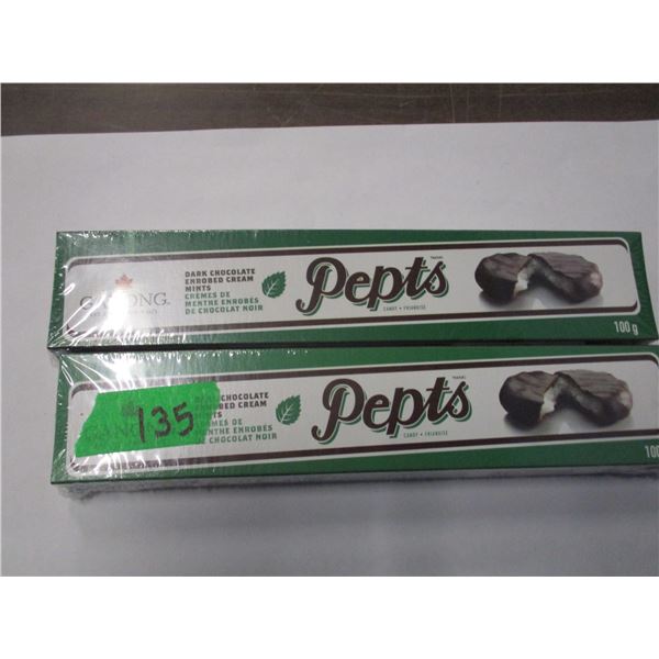 GANONG DARK CHOCOLATE MINTS (2 X 100G)
