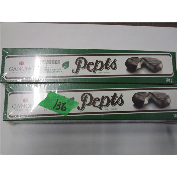GANONG DARK CHOCOLATE MINTS (2 X 100G)
