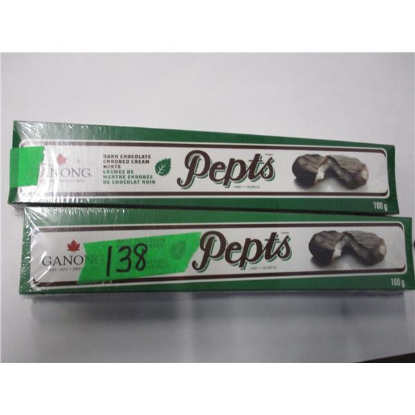 GANONG DARK CHOCOLATE MINTS (2 X 100G)