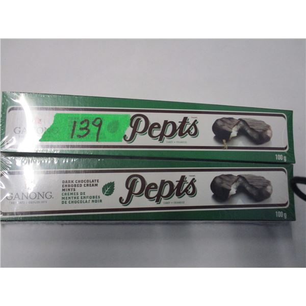 GANONG DARK CHOCOLATE MINTS (2 X 100G)