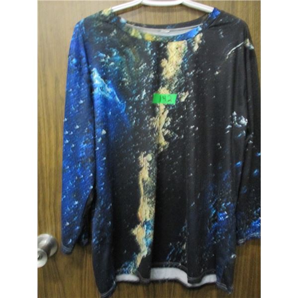 LIKE NEW:  MULTI COLORED BLOUSE (SIZE 2XL)
