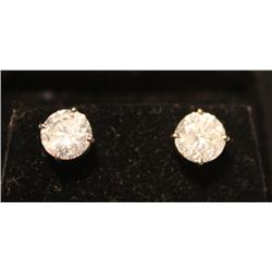 2.40 Carat Total Weight Diamond Stud Earrings