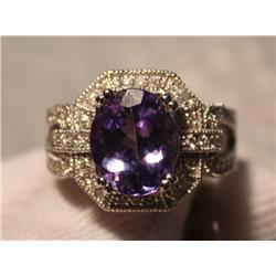 Tanzanite & Diamond Ring - 6+ Carat Total Weight