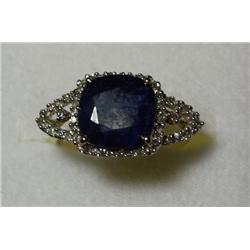 Sapphire & Diamond Ring - 2.3 Carat Total Weight