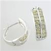 Image 1 : 1 ctw Diamond & 10KW Lever Back Hoop Earrings