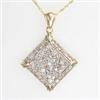 Image 1 : 1.25 ctw Diamond Pedant w/ Chain in Yellow Gold