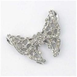 2/3 ctw Diamond & 10KW Butterfly Pendant