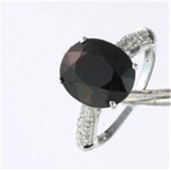 6.46 ctw Genuine Sapphire & Diamond Gold Ring