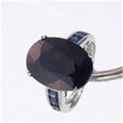 15 ctw Genuine Sapphire Ring White Gold