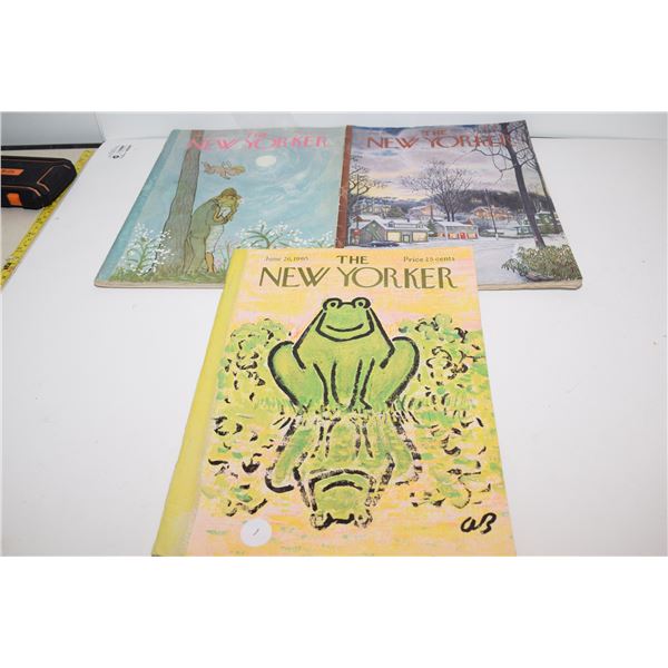 (3) “The New Yorker” Magazines