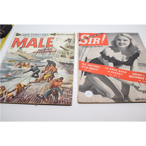 (2) Vintage 1950/1955 Men’s Magazines – Cockfighting, Trans