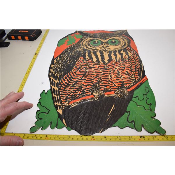 RARE Large Beistle Halloween Owl Cutout