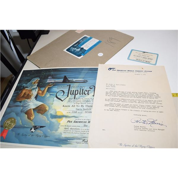 1951 Pan American Travel Certificate