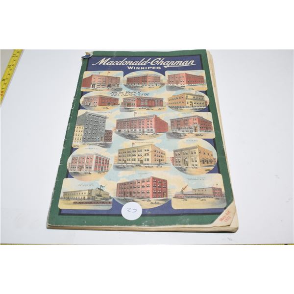 1923 MacDonald-Chapman Winnipeg Wholesale Catalogue