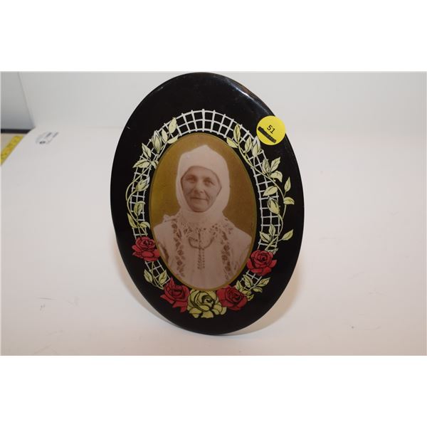 1800’s Death Plaque Litho Tin