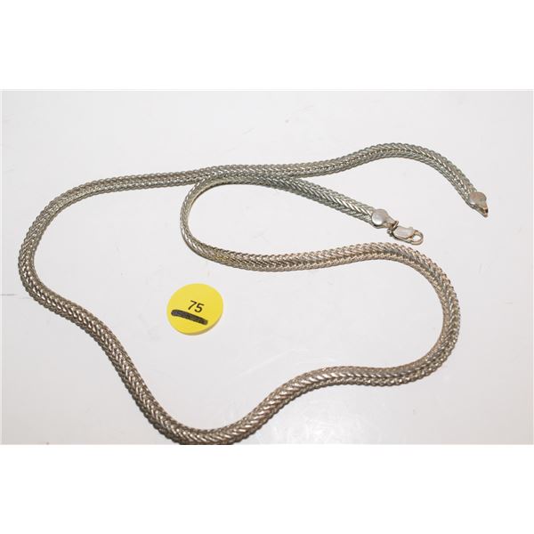 23” Herringbone .925 Silver Chain (Not Verified)