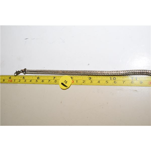 7” Herringbone .925 Silver Bracelet (Not Verified)