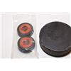 Image 2 : NOS 1960’s Hockey Puck, (2) 1988 Mini Montreal Canadiens Puck