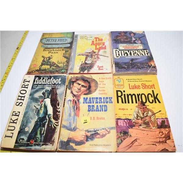(6) Vintage Western Paperbacks