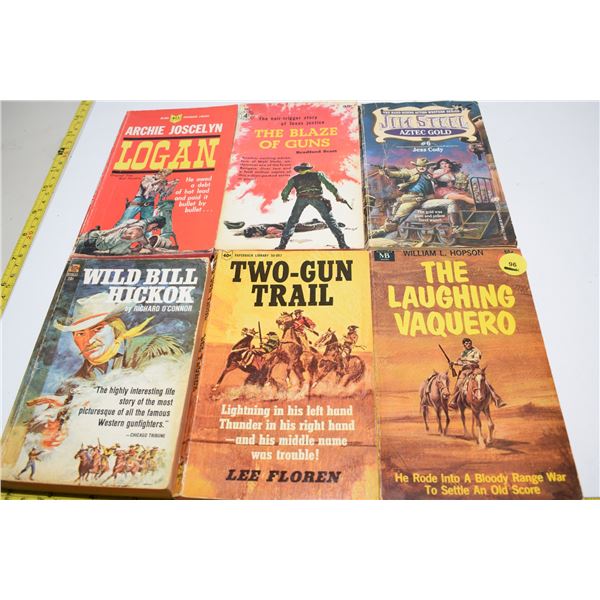 (6) Vintage Western Paperbacks