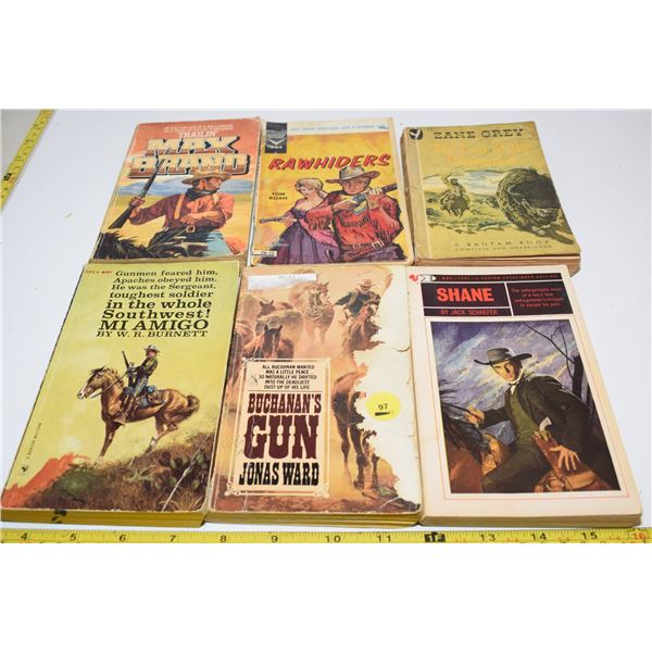 (6) Vintage Western Paperbacks