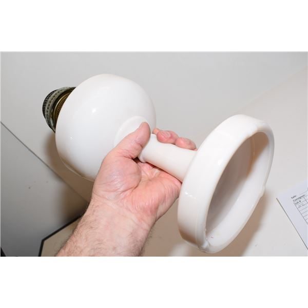 Uranium Glass Aladdin Lamp