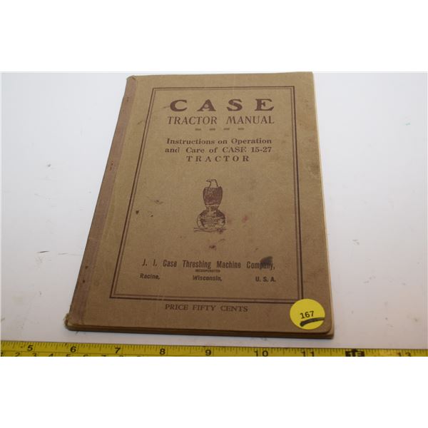 1920 J.I. Case Tractor Manual