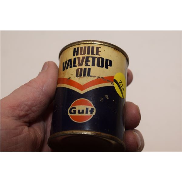 Full Gulf Oil Tin