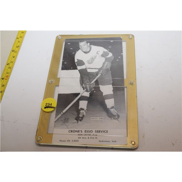 Gordie Howe Saskatoon Esso Postcard