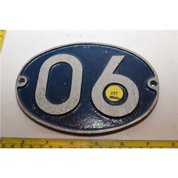 Vintage Cast Iron Shed Plate