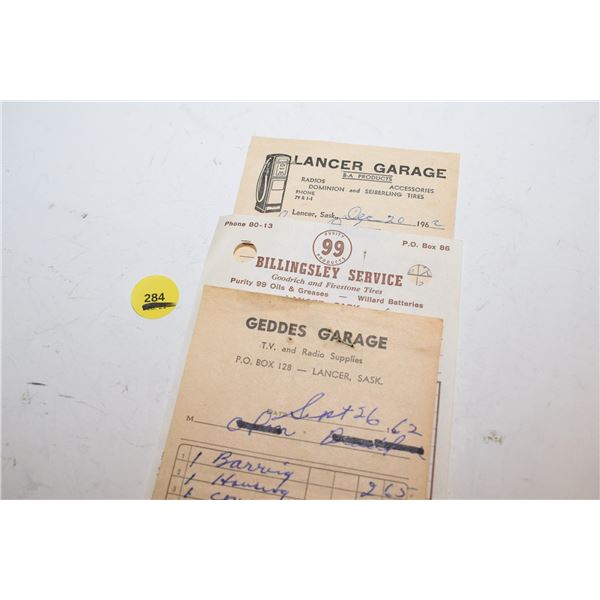 Gas Invoices - Lancer, SK