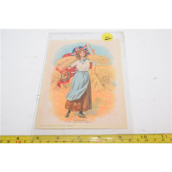 Large 1914 Canada Tobacco Silk