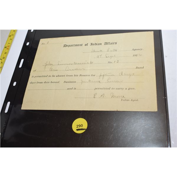 Indian Affairs Paper – One Arrows Band