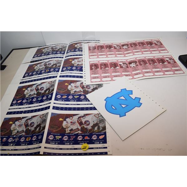 Replica/Blank (?) NHL & New Jersey Cardinals Tickets