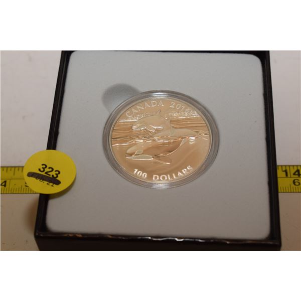 2016 Canada $100 1oz Fine Silver Coin in Display Box