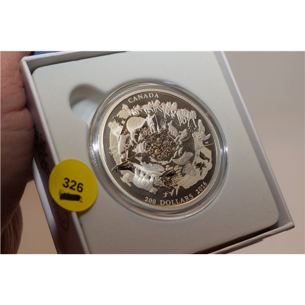 2016 Canada $200 2oz Fine Silver Coin in Display Box
