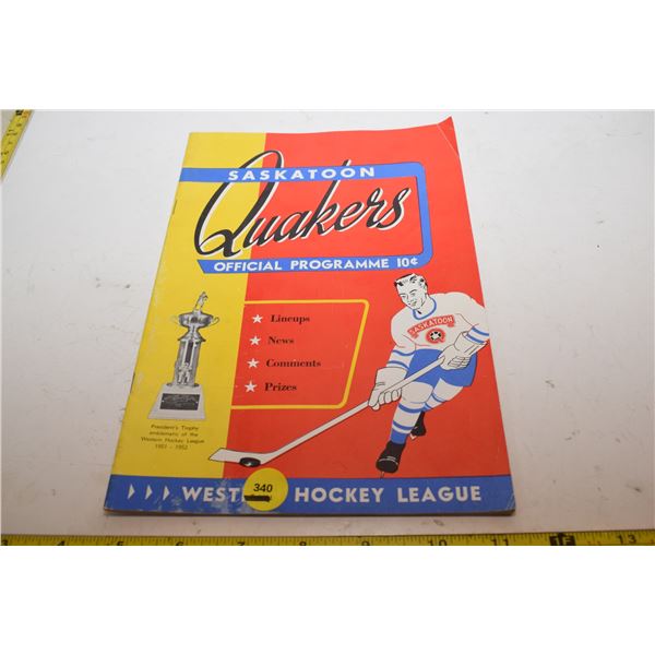 1952 Saskatoon Quakers Program