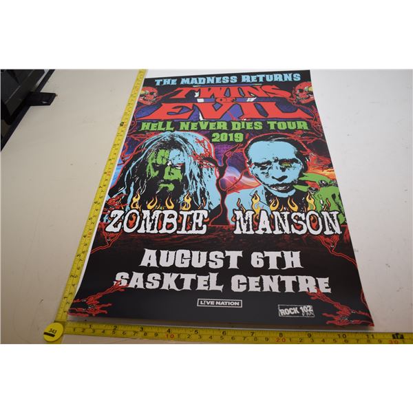 Rob Zombie Saskatoon Concert Poster