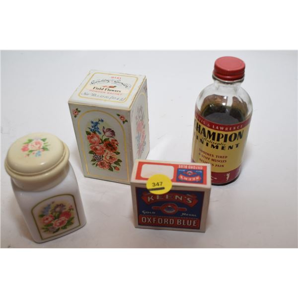 NOS Oxford Blue Laundry Detergent etc.