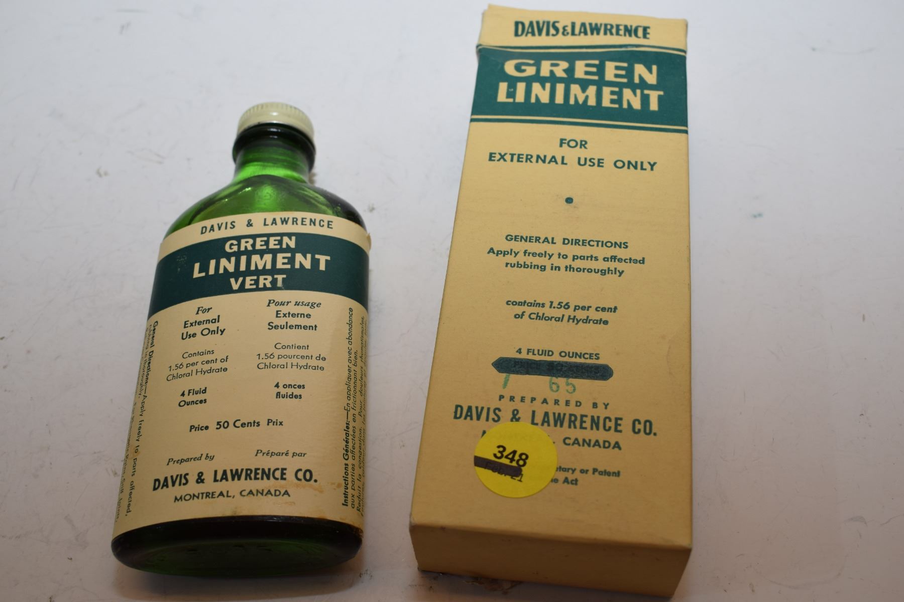 NOS Antique Green Liniment - Schmalz Auctions