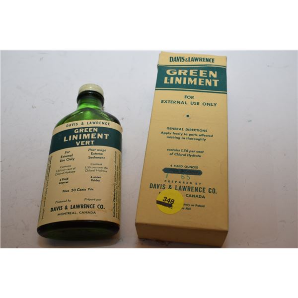 NOS Antique Green Liniment