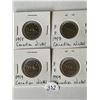 Image 1 : 4 Canadian Nickels 1955-59