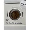 Image 1 : 1961 American US Penny Die Crack-Reverse