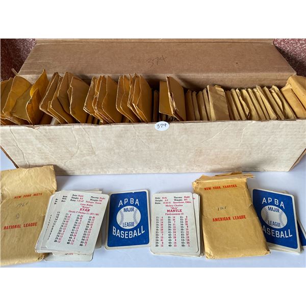 APBA 1968-69 Full Team Set – last year Mickey Mantle and rookie Nolan Ryan cards
