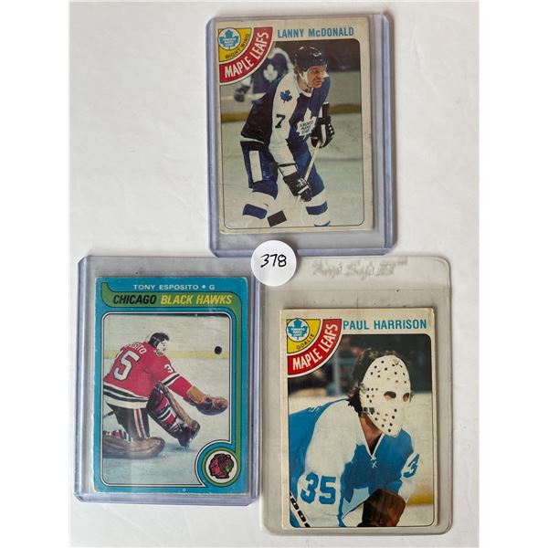3 vintage hockey cards